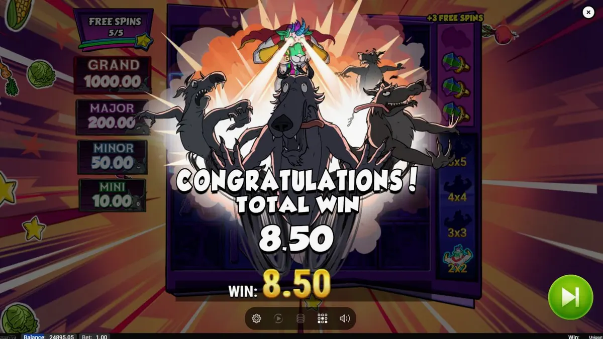 Tampilan visual slot Unigoat dengan karakter utama dan simbol-simbol ajaib.