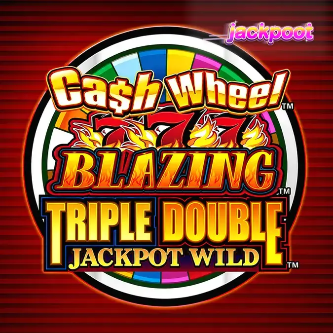 Tampilan visual mesin slot Cash Wheel Blazing 777 Triple Double Jackpot Wild